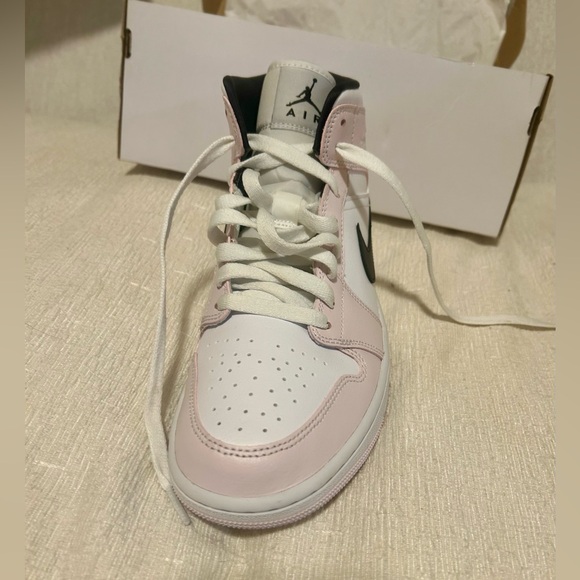 Women’s Nike Air Jordans 1 Mid - Barely Rose - Picture 5 of 13